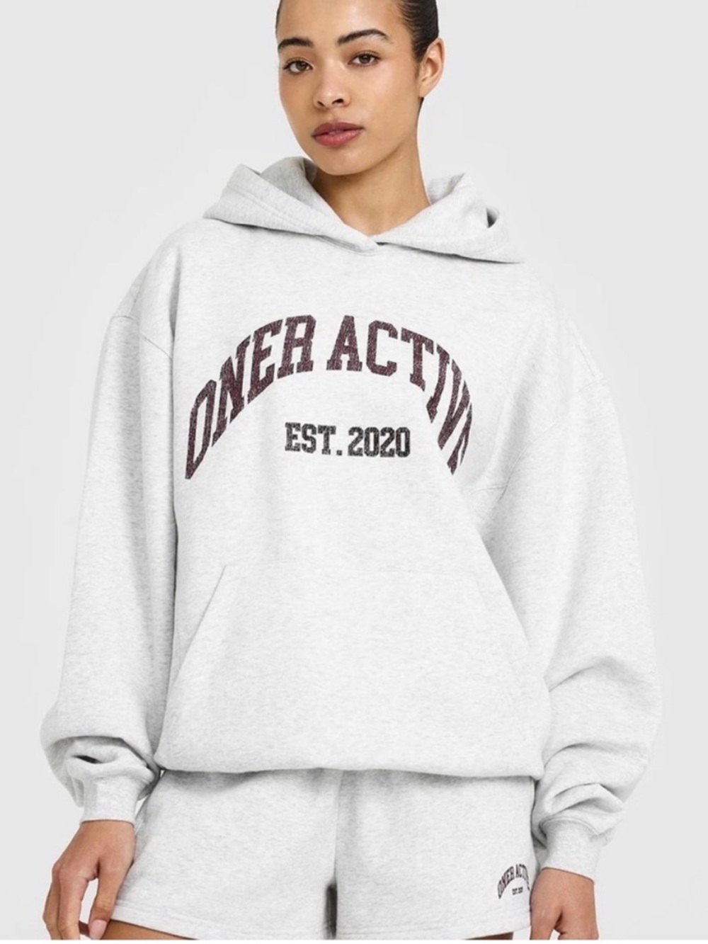 Oner Active Foundations Oversized Light Gray Hoodie